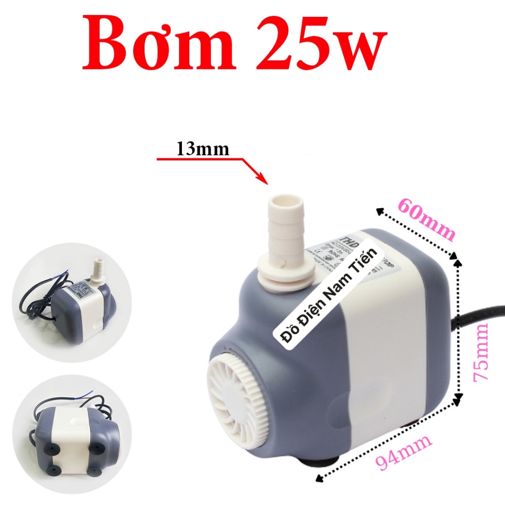 Bơm nước quạt điều hòa bơm chìm mini , hòn non bộ