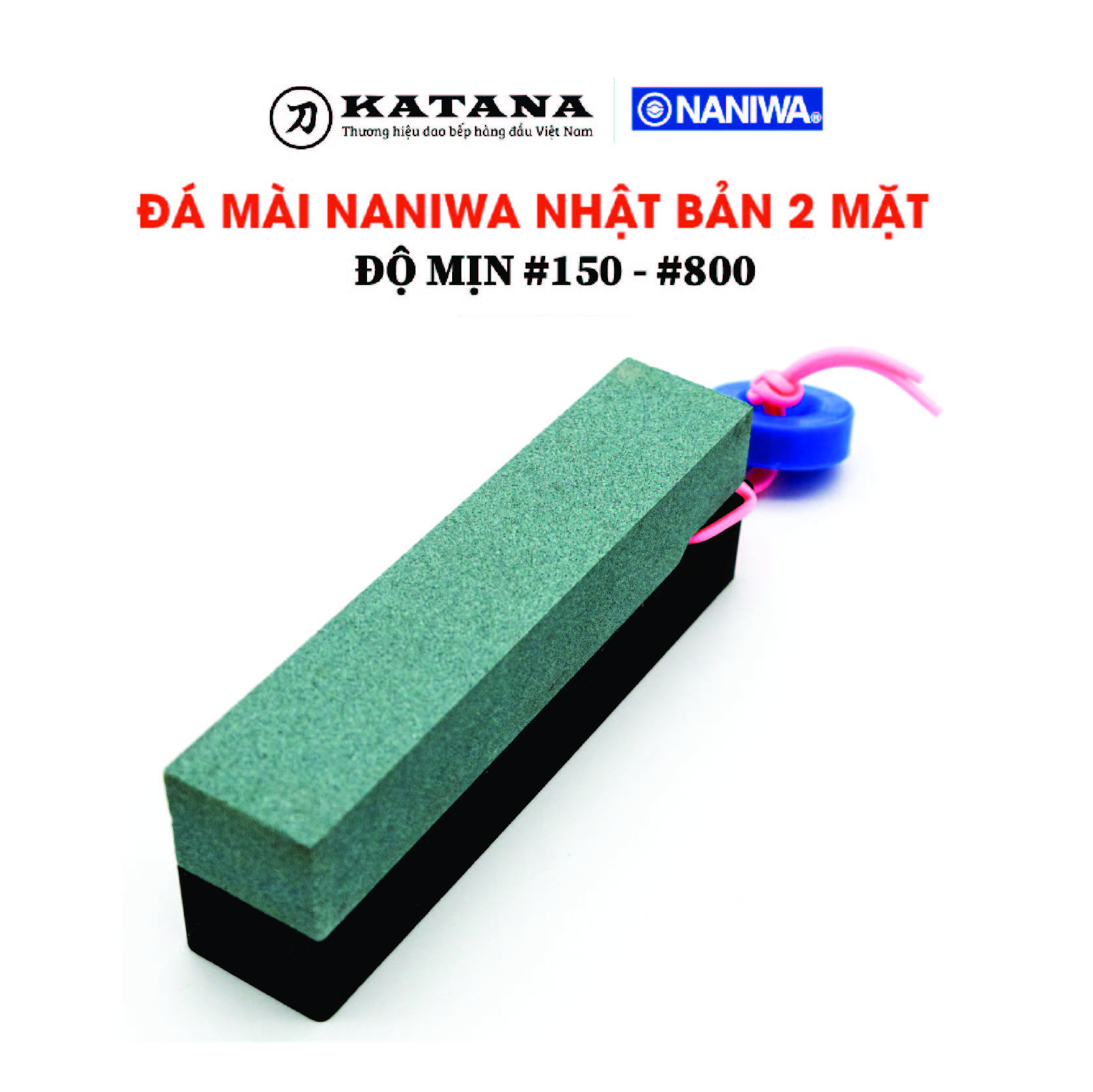 Đá mài Naniwa Nhật Bản 2 mặt độ mịn #150/#800 (133x28x36)