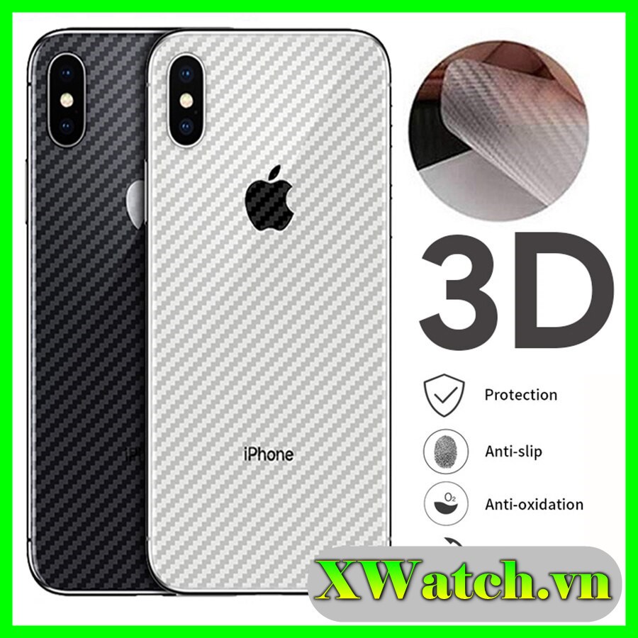 Dán cacbon , carbon iphone 12 mini, 12 pro, 12 pro max 6/7/8, iphone x/xs , iphone xr , iphone 11/11pro/max ...