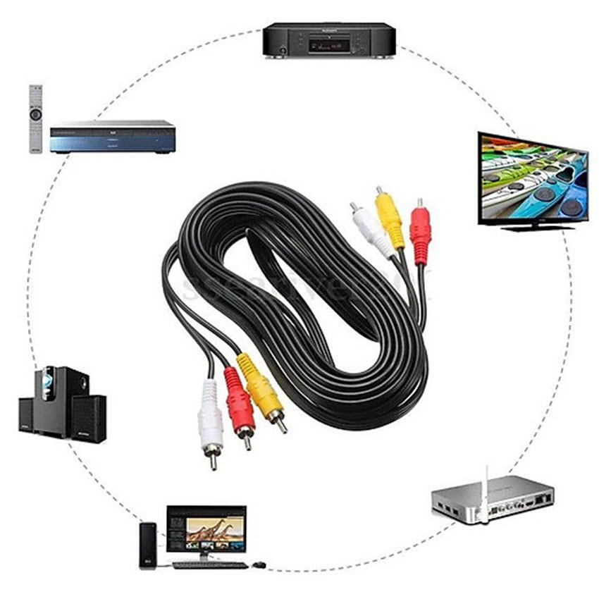 Cáp AV hoa sen Video và Audio RCA dài 15m