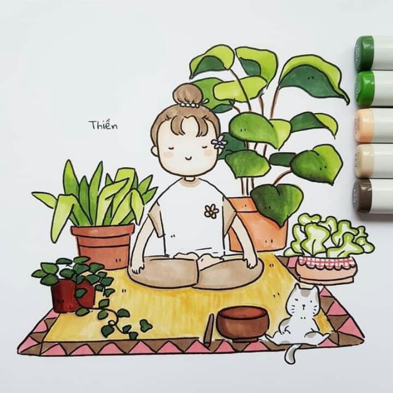 Tô màu Tô bình yên vẽ hạnh phúc ( AZ )