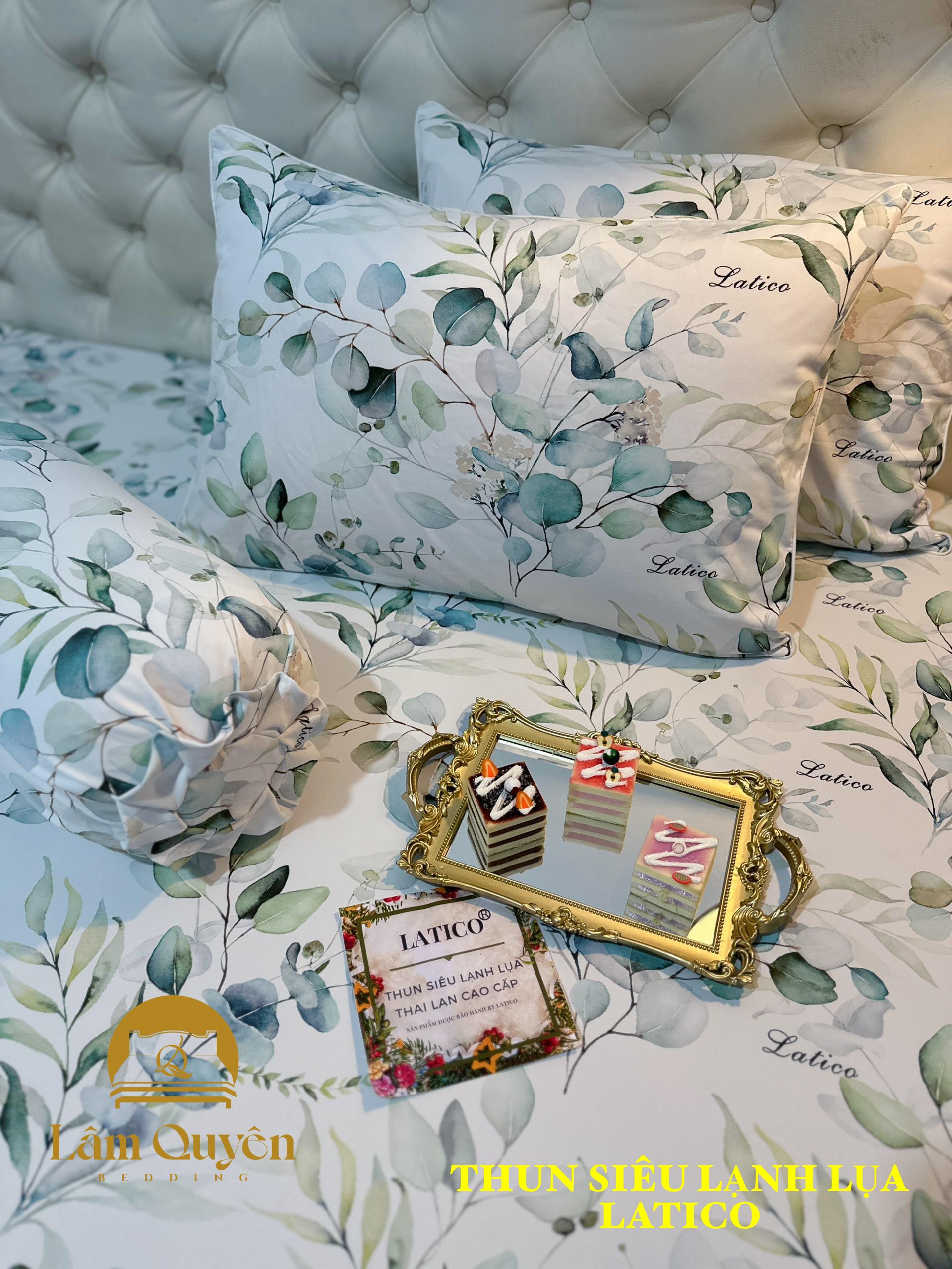 BỘ DRAP THUN SIÊU LẠNH LỤA LATICO THÁI LAN CAO CẤP MỚI (ÔM KHOÁ KÉO)