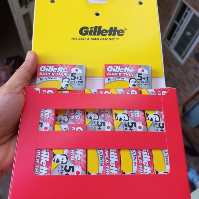 Hộp 5 cái lưỡi lam lưỡi lam Gillette Super Thin