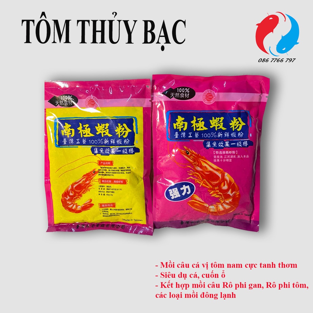 Bột Tôm Thủy Bạc Sa Phạm-mồi câu rô phi