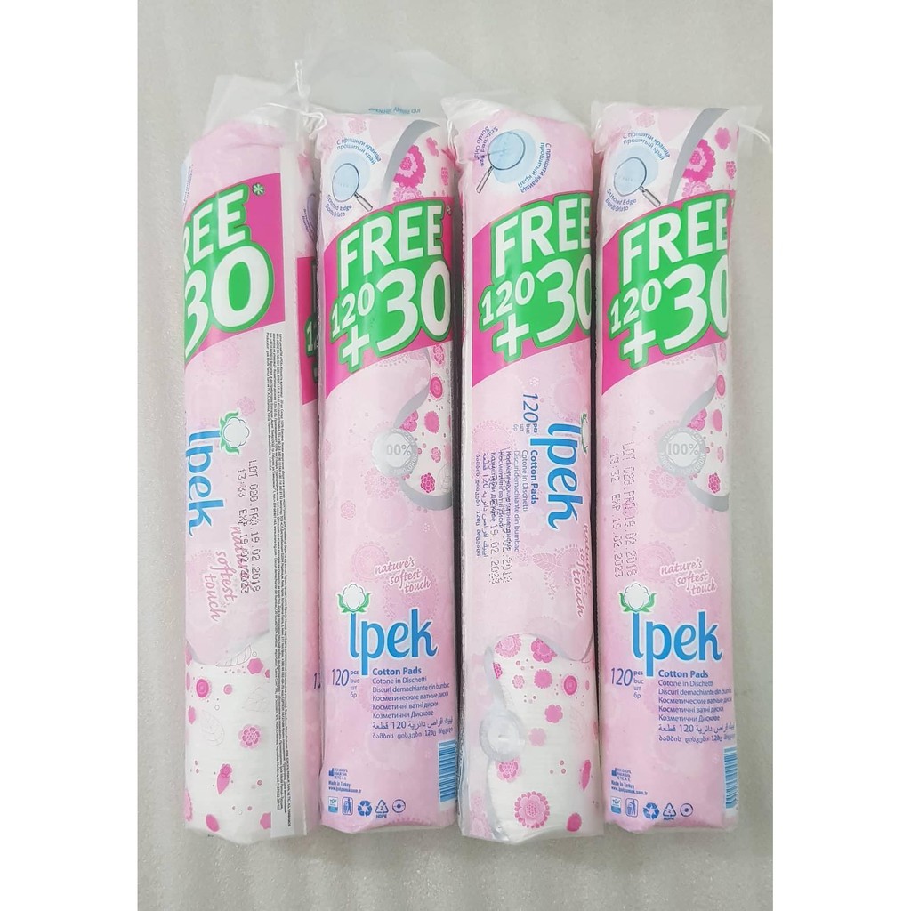 [HCM]BÔNG TẨY TRANG IPEK COTTON PADS 150 MIẾNG