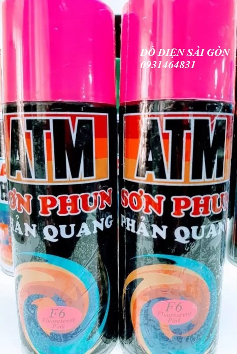 Sơn xịt phản quang màu hồng atm f6 chính hãng