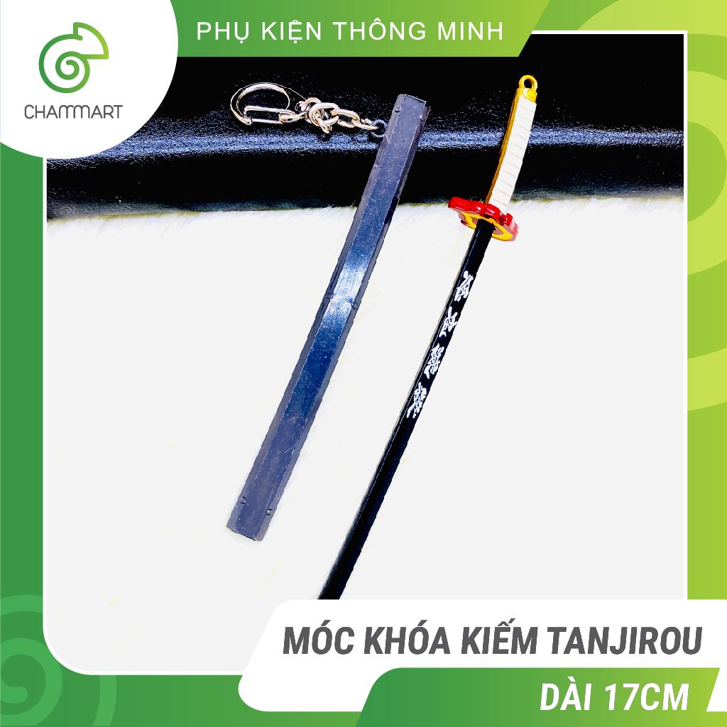 Móc khóa kiếm Tanjirou anime Kimetsu No Yaiba không gỉ thanh gươm diệt quỷ mô hình 17cm anime Kimetsu No Yaiba