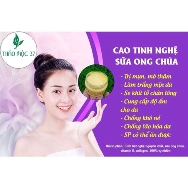 [Chính Hãng] Cao Tinh Nghệ Sữa Ong Chúa Thảo Mộc 37 ( handmade)