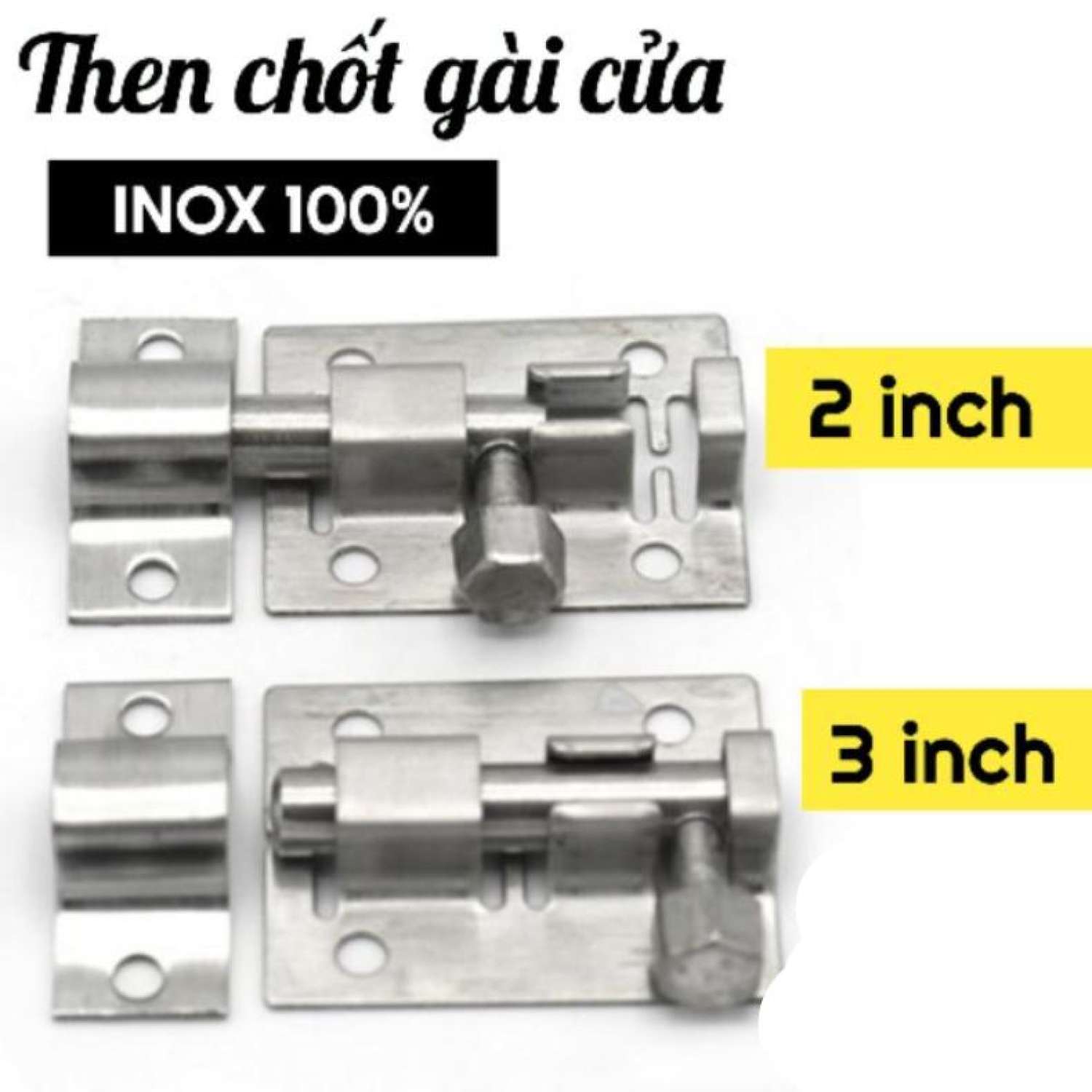 Bản lề then chốt gài cửa inox 100%