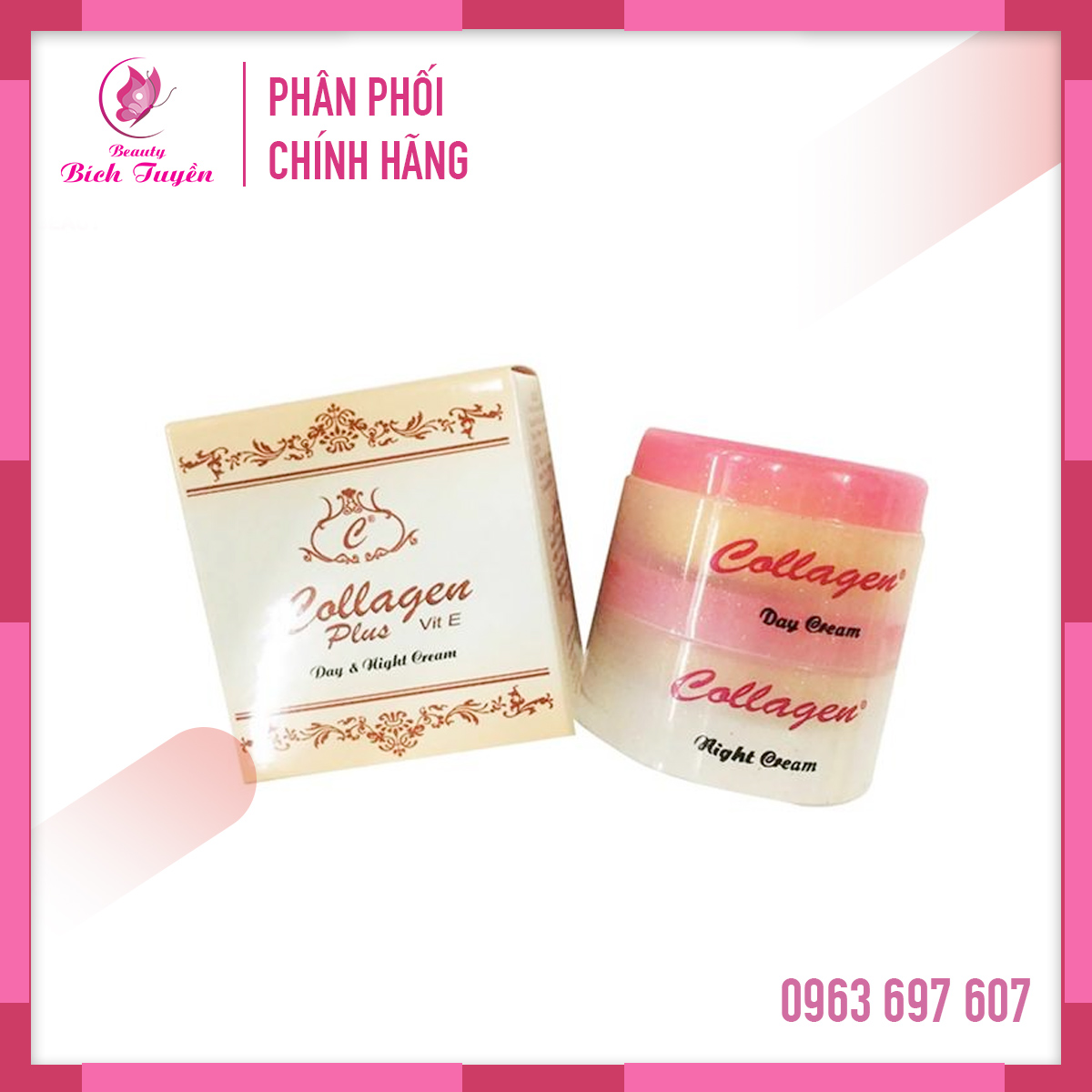 Kem Dưỡng Trắng Da COLLAGEN PLUS Vit E Indonesia