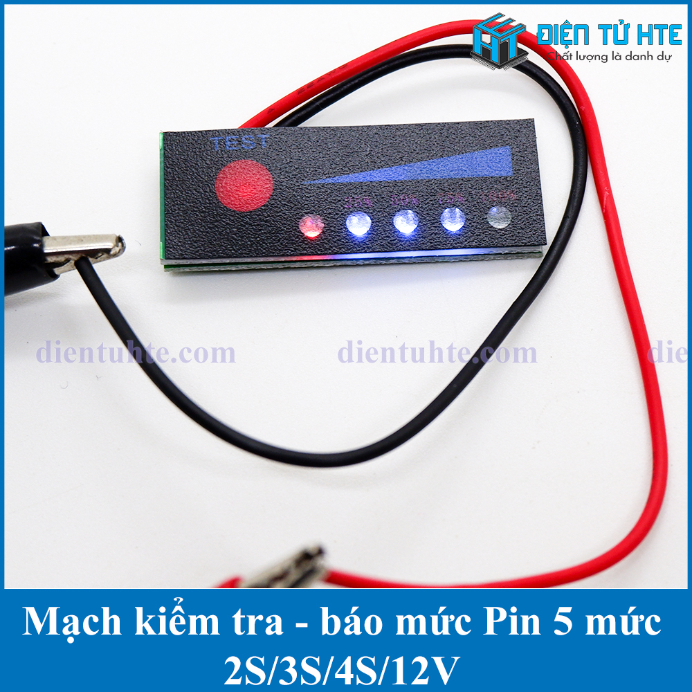 Mạch kiểm tra báo mức Pin Lithium 2S/3S/4S/12V Acquy