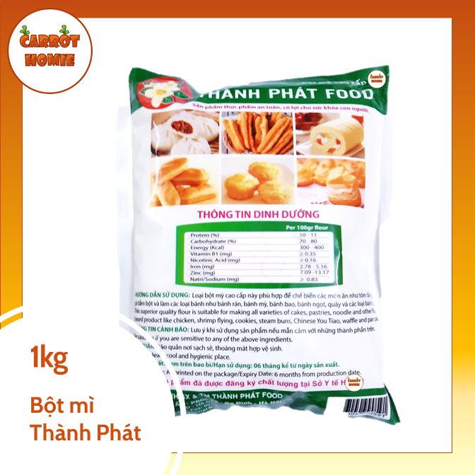 BỘT MÌ 1kg Thành Phát hoặc 02 gói 500g
