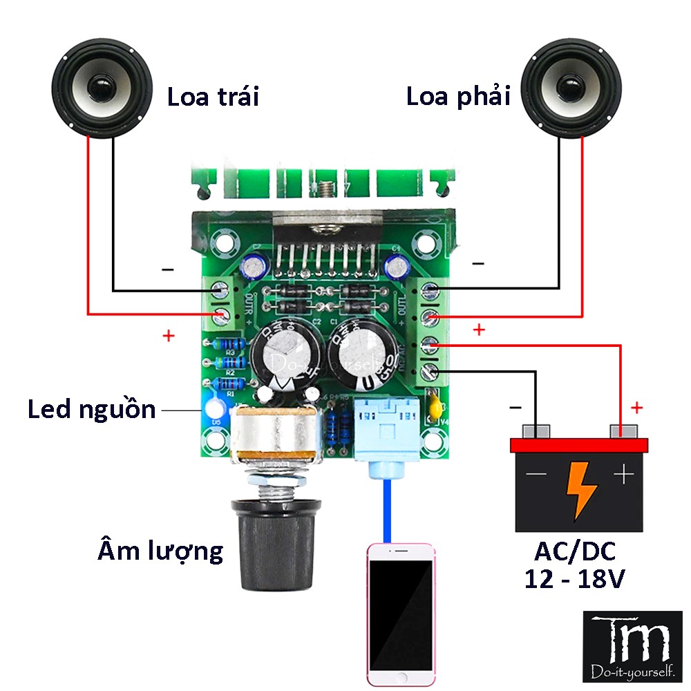 Mạch Khuếch Đại Âm Thanh TDA7297 2*15W (XH-M147)