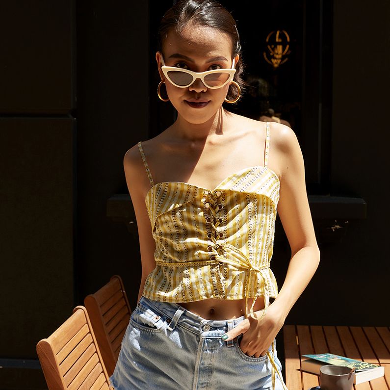 Scarlett_Áo Kiểu Nữ Corset Ella - Vàng