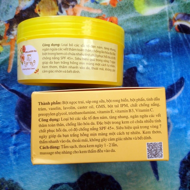 Kem Body Dưỡng Siêu Trắng Collagen X3