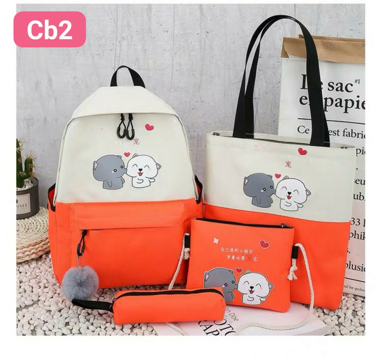 SET BALO NAM NỮ  SIÊU CUTE 4 MÓN  MÃ CB5