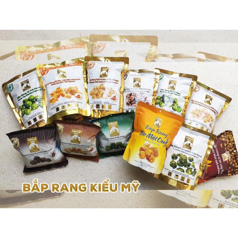 ( Gói Lớn ) Bắp Rang Bơ Uncle Jax Vị Caramel 180g