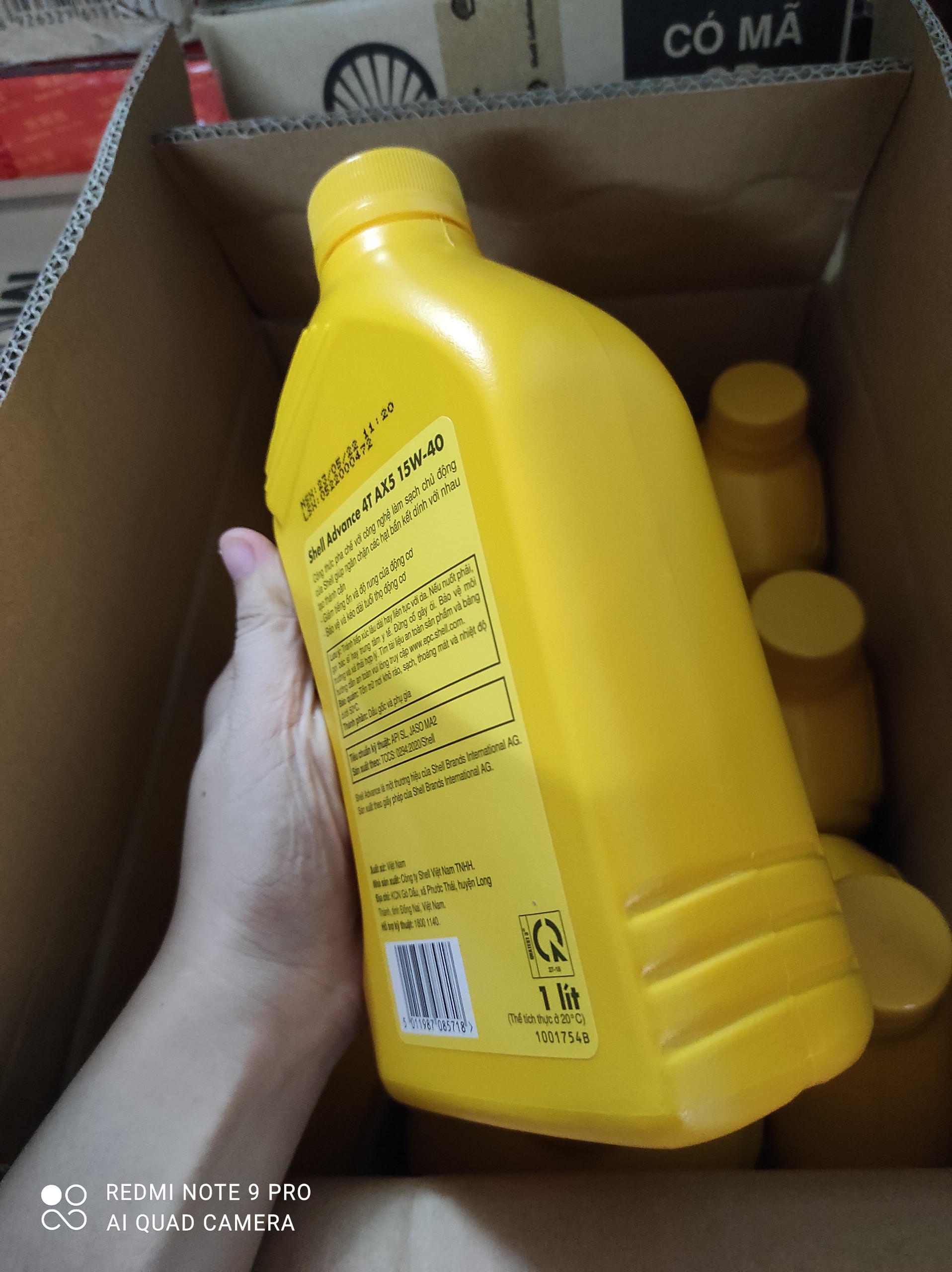 NHỚT SHELL ADVANCE AX5 1L  XE SỐ 15W40