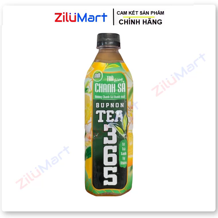Trà BUPNON TEA365 Chanh Sả (lốc 6 chai) loại 500ml