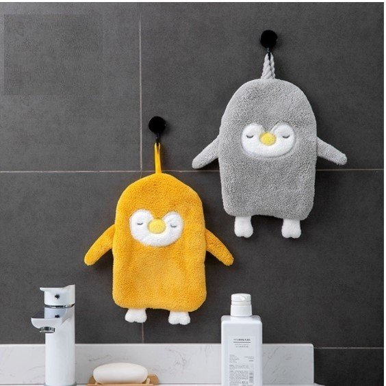 Khăn Lau Tay Nhà Bếp Phòng Tắm Hình Chim Cánh Cụt Dễ Thương Thấm Hút Tốt khăn lau bếp, khăn bếp. khăn lau bếp, khăn lau chén, khăn lau tay, khăn bếp, khăn lau chén dĩa, khăn , khăn lau , khăn treo nhà bếp, khăn tắm, khăn