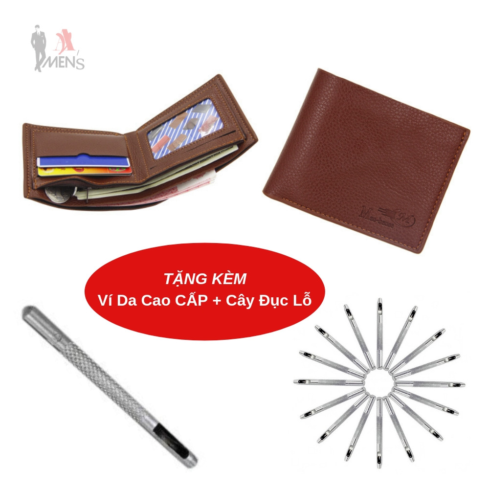 [ TẶNG VÍ DA ] Thắt lưng nam Cao Cấp da thật
