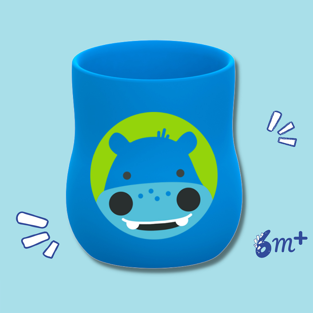 Ly tập uống nước silicon Baby Marcus & Marcus, từ 6 tháng - Lucas (120ml)