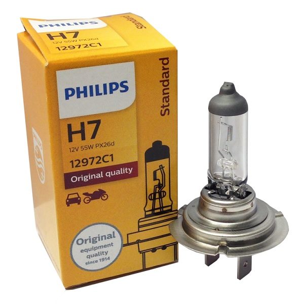 Bóng Đèn Philips 12V55W Halogen Cao Cấp Lắp Xe Máy Ô Tô Chân H1/H3/H4/H7/H11