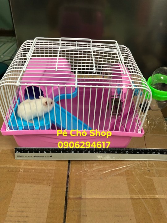 [HCM]Lồng hamster xách tay kèm tầng lửng cho hamster.
