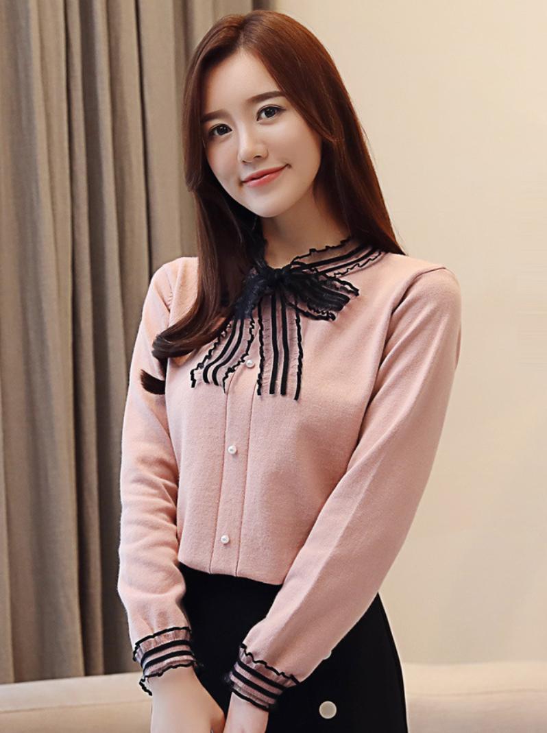 Áo Len Nữ Cổ Nơ Dễ Thương ALN027 MayHomes