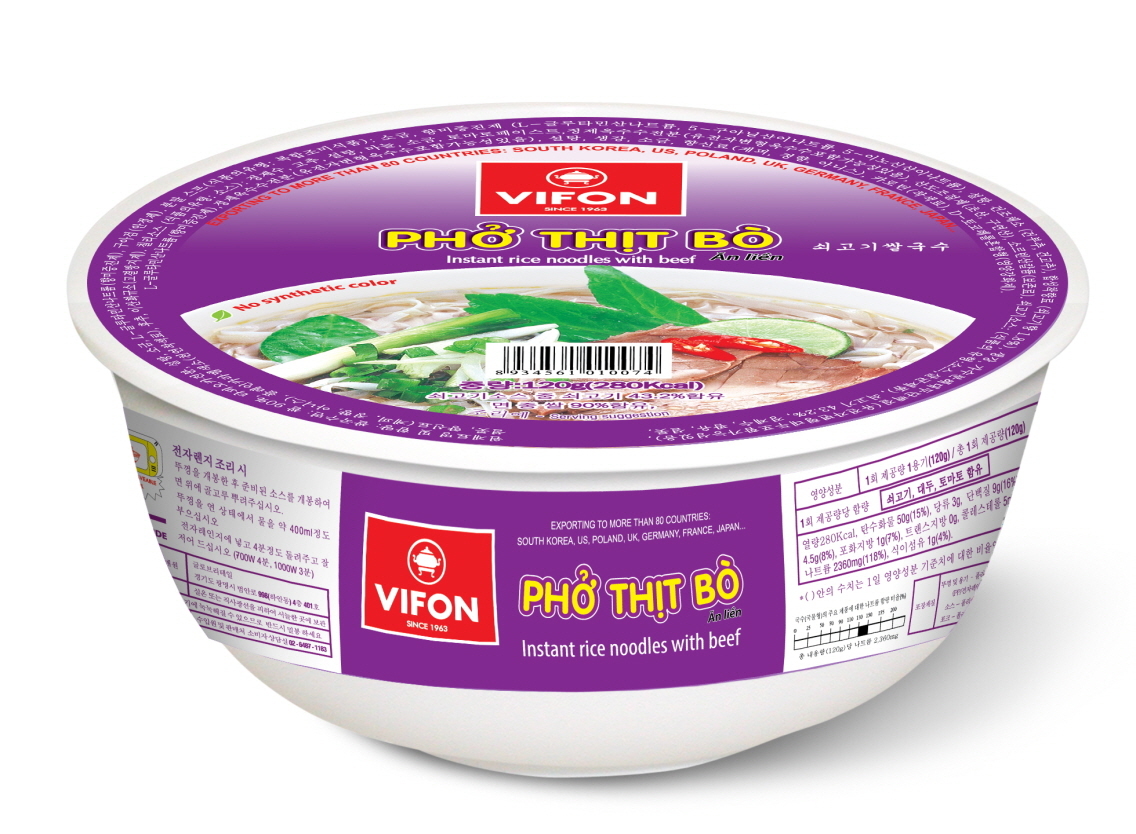 [Siêu thị WinMart] - Phở thịt Bò Vifon bát 120g