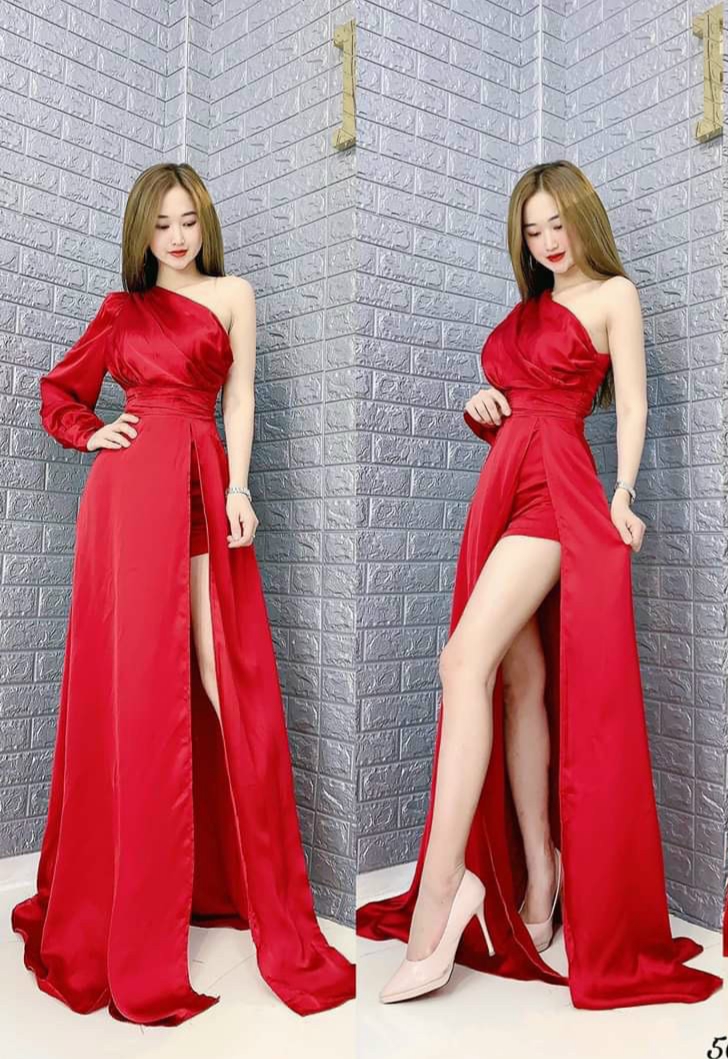 [HCM]Đầm Maxi Dự Tiệc Xẻ Đùi Sang Trọng