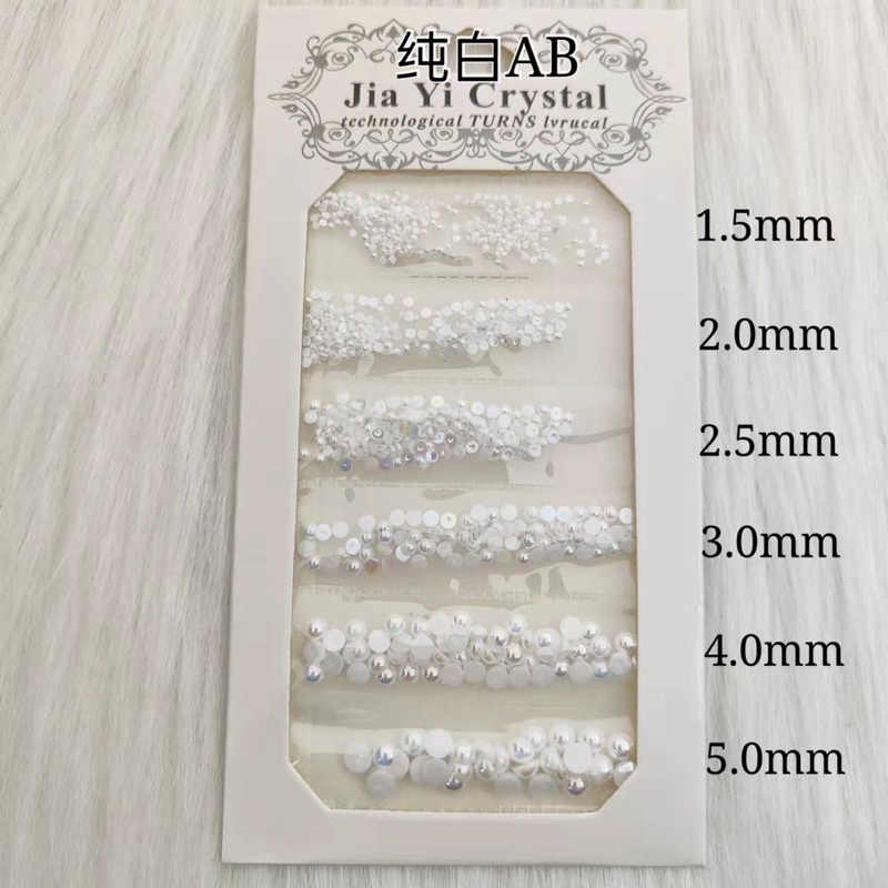 Túi hạt trai nail  hạt trai nửa trang trí móng