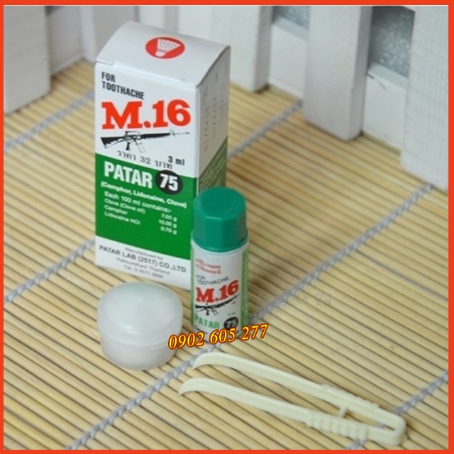 Dầu Giảm Đau Nhức Răng Patar 75 M16 Thái Lan 3ml