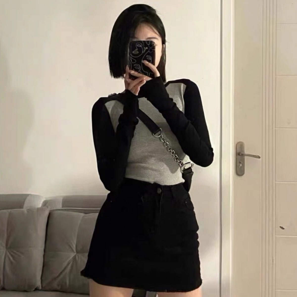 Áo thun raplan dài tay A43 form thường ôm body tôn dáng