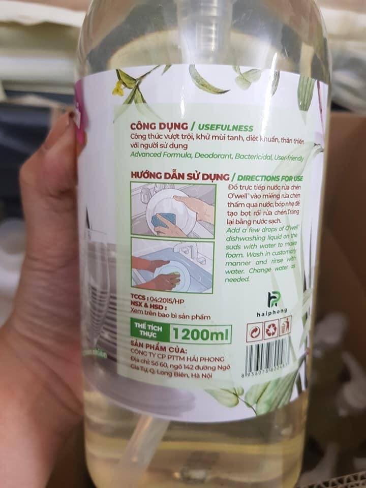 Nước rửa chén thảo dược hương quế O'well