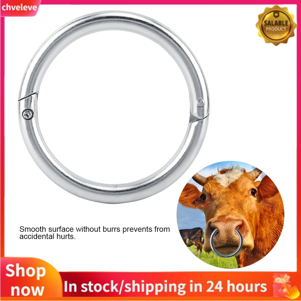 Stainless Steel Cow Nose Ring Pliers Bull Cattle Nose Clip Husbandry Accessory Medium