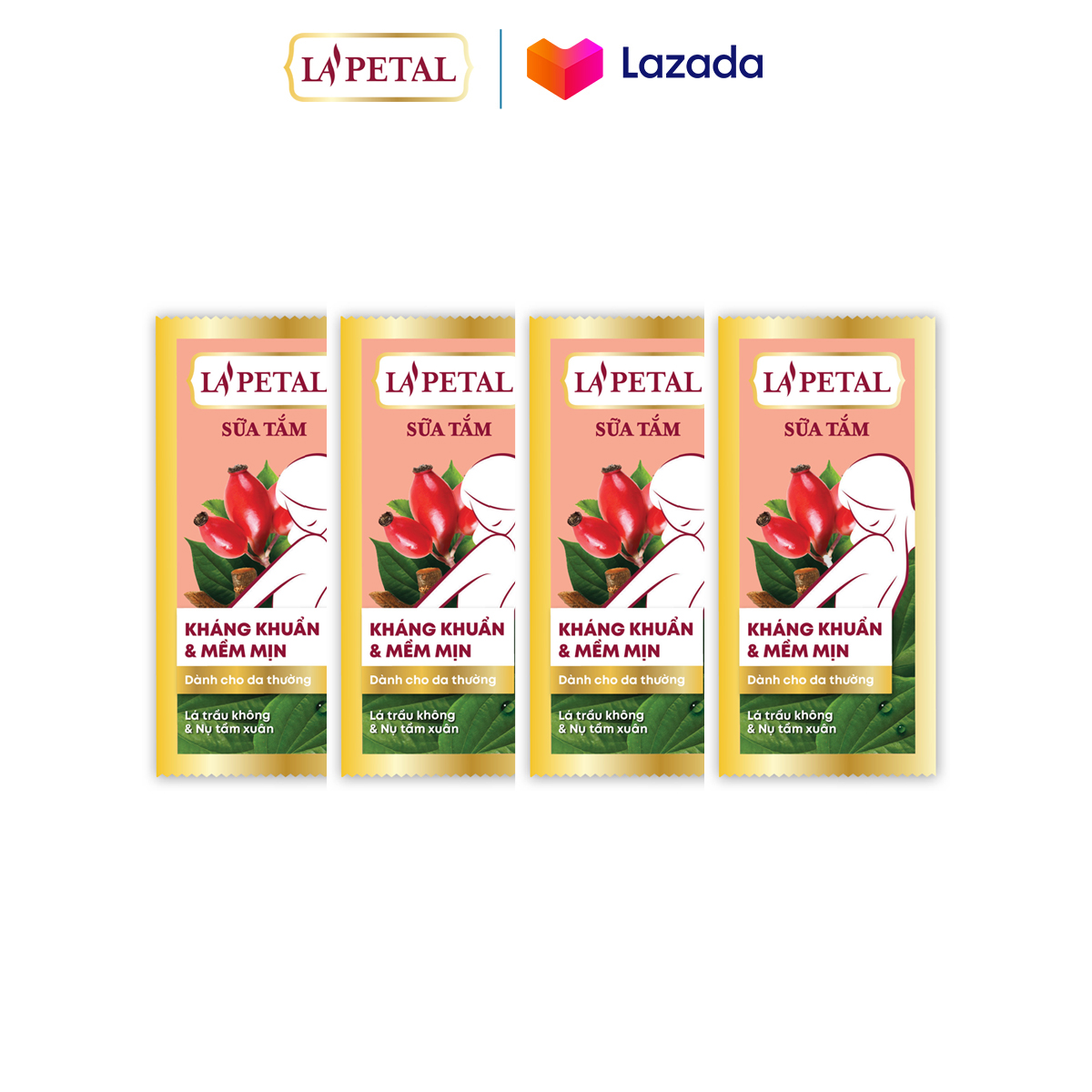 [Hàng Tặng Không Bán] Leaflet 4 Samples Sữa Tắm La'Petal