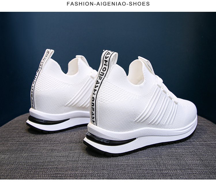 Giày thể thao nữ độn đế 7 phân chất co giãn ôm chân đi êm tăng chiều cao năng động hack dáng đi làm đi chơi, Lisa M48