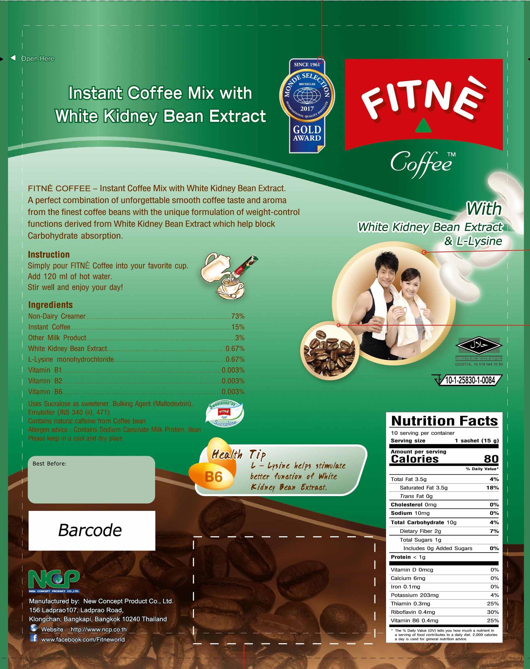Cà phê FITNÈ chiết xuất đậu trắng