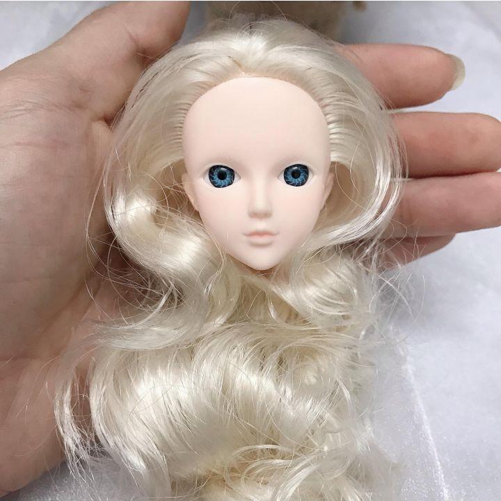 Đầu búp bê xinyi mắt gắn chưa fu tóc dài