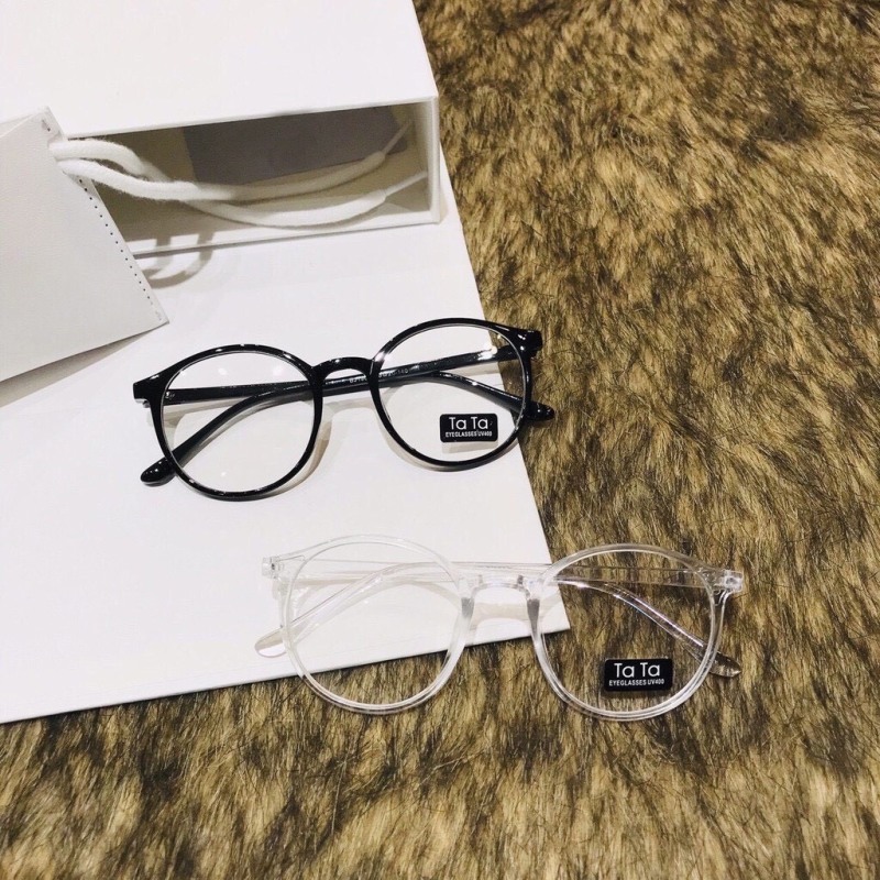 Giá bán Kính cận thời trang nam nữ phong cách Hàn Quốc bảo vệ mắt chống tia UV, kính mát Unisex mắt kính không độ thay được tròng cận 0155