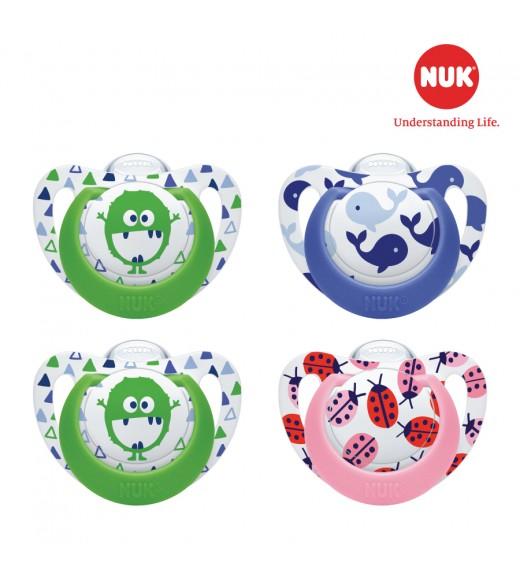 BỘ 2 TI GIẢ NUK GENIUS SILICONE 6 - 18M