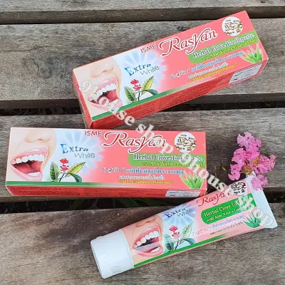 01 TUÝP Kem Trắng Răng Isme Rasyan Herbal Clove Toothpast with Aloe Vera & Guava Leaf Thái Lan 100gram