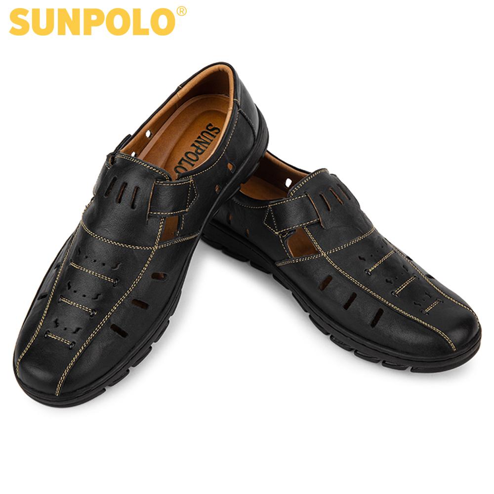Giày Rọ Nam Da Bò SUNPOLO STA680 (Đen, Nâu)
