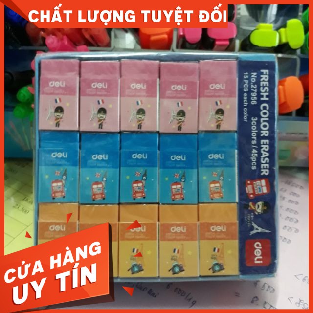 1 Cục gôm tẩy Deli hình tháp bé