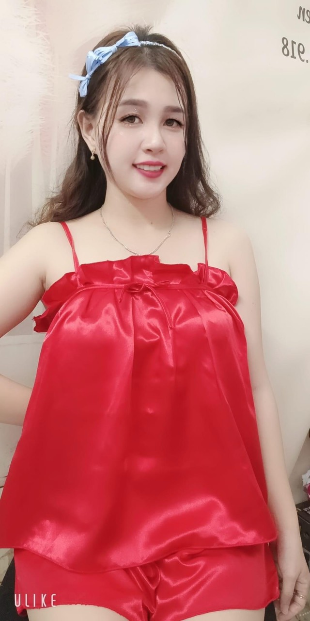 Đồ Bộ Đùi Dây Phối Ren Vải Phi Lụa Mềm Mại  Freesize 45-57kg Đồ Bộ Đùi Vải Phi Lụa Mềm Mát