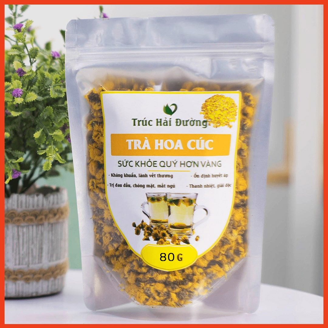 [TẶNG TÁO ĐỎ] Trà Hoa Cúc Loại Thượng Hạng 80Gr Thanh Nhiệt - Giải Độc - Ngủ Ngon - Mát Gan - Sáng Mắt