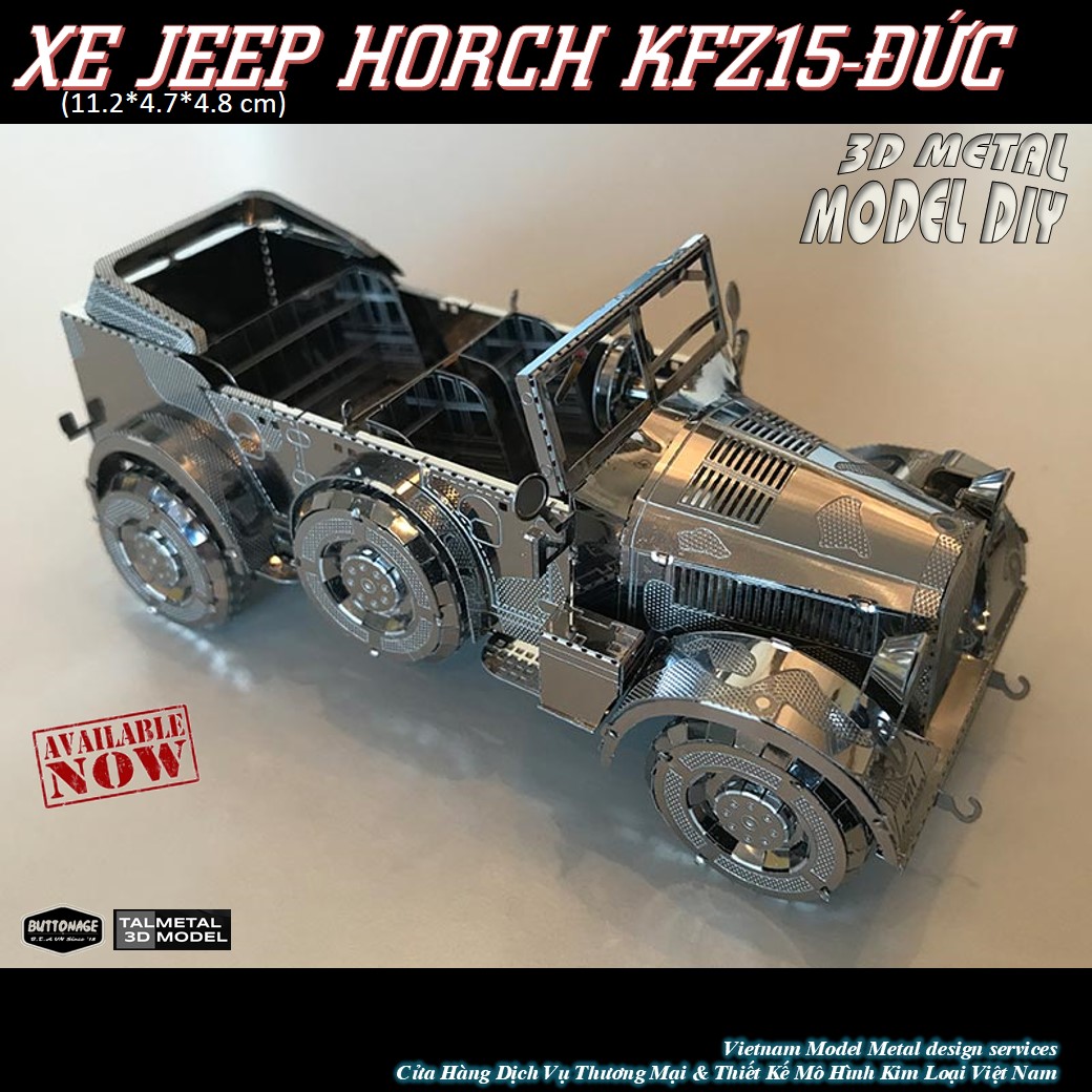 Mô Hình Xe Jeep thiết giáp vận tải quân sự
