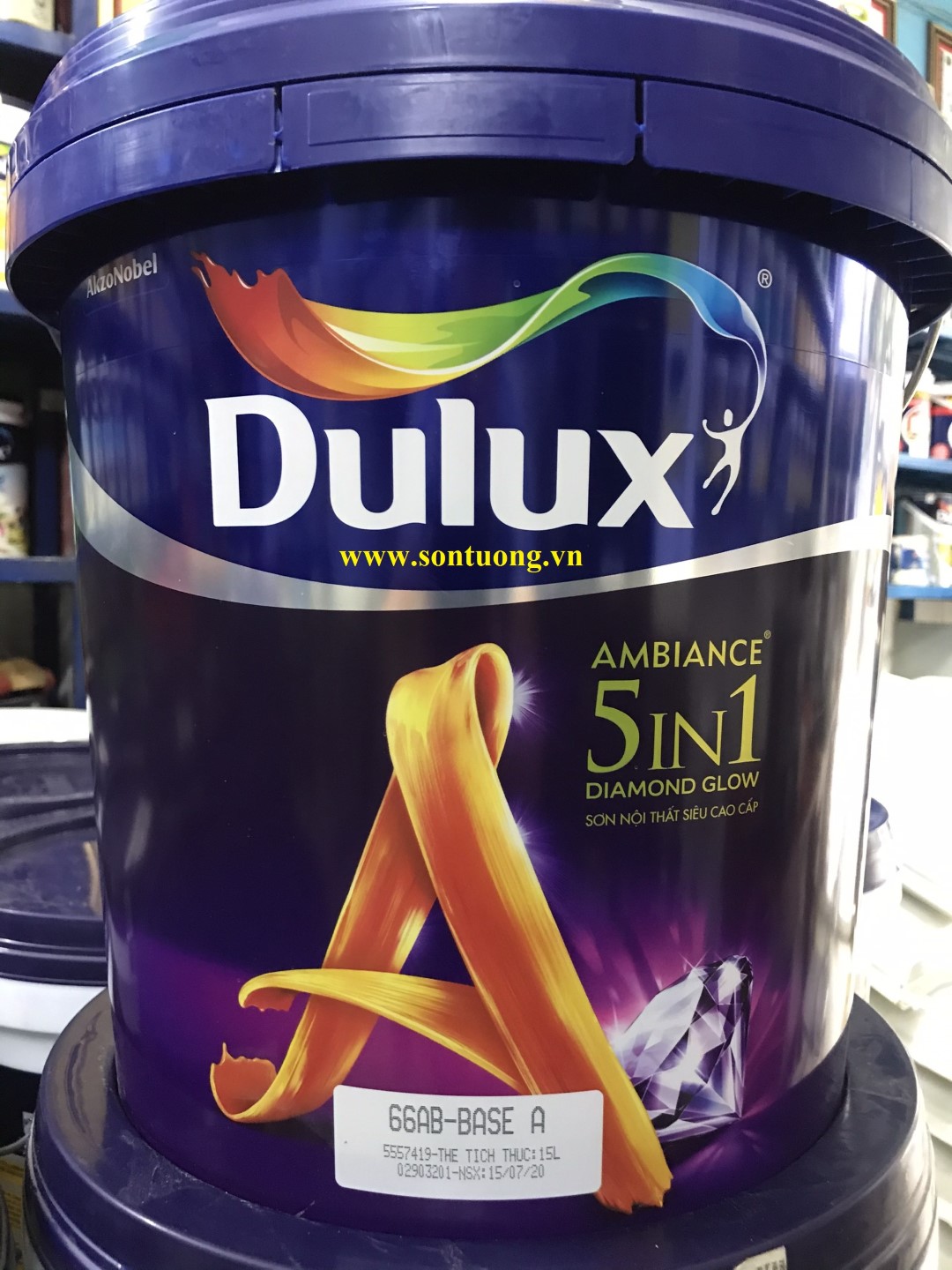 66A -1 LÍT - Sơn Nước Nội Thất Cao Cấp Dulux Ambiance 5 in1- BÓNG MỜ
