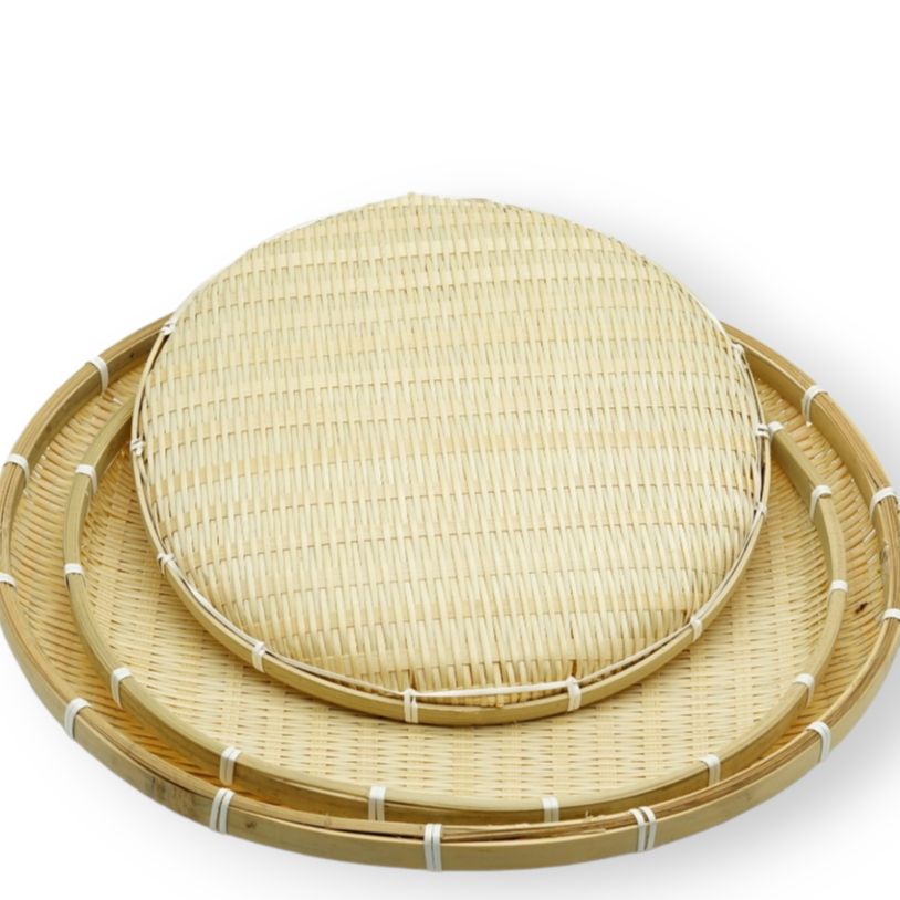 Mẹt tre đan kín, mẹt tre trang trí, dùng làm khay, decor